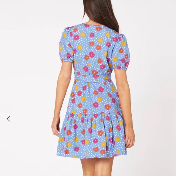 Princess Highway 100% Organic Cotton Whimsey Floral Abby Wrap Dress Size 8 - Picture 3 of 10